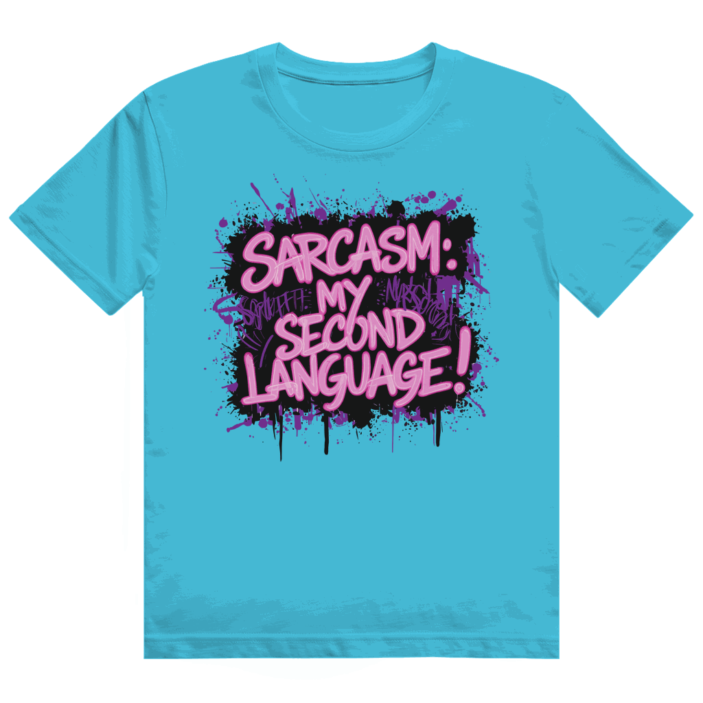 Heavy Cotton T-Shirt - Sarcasm, second language | Division420®