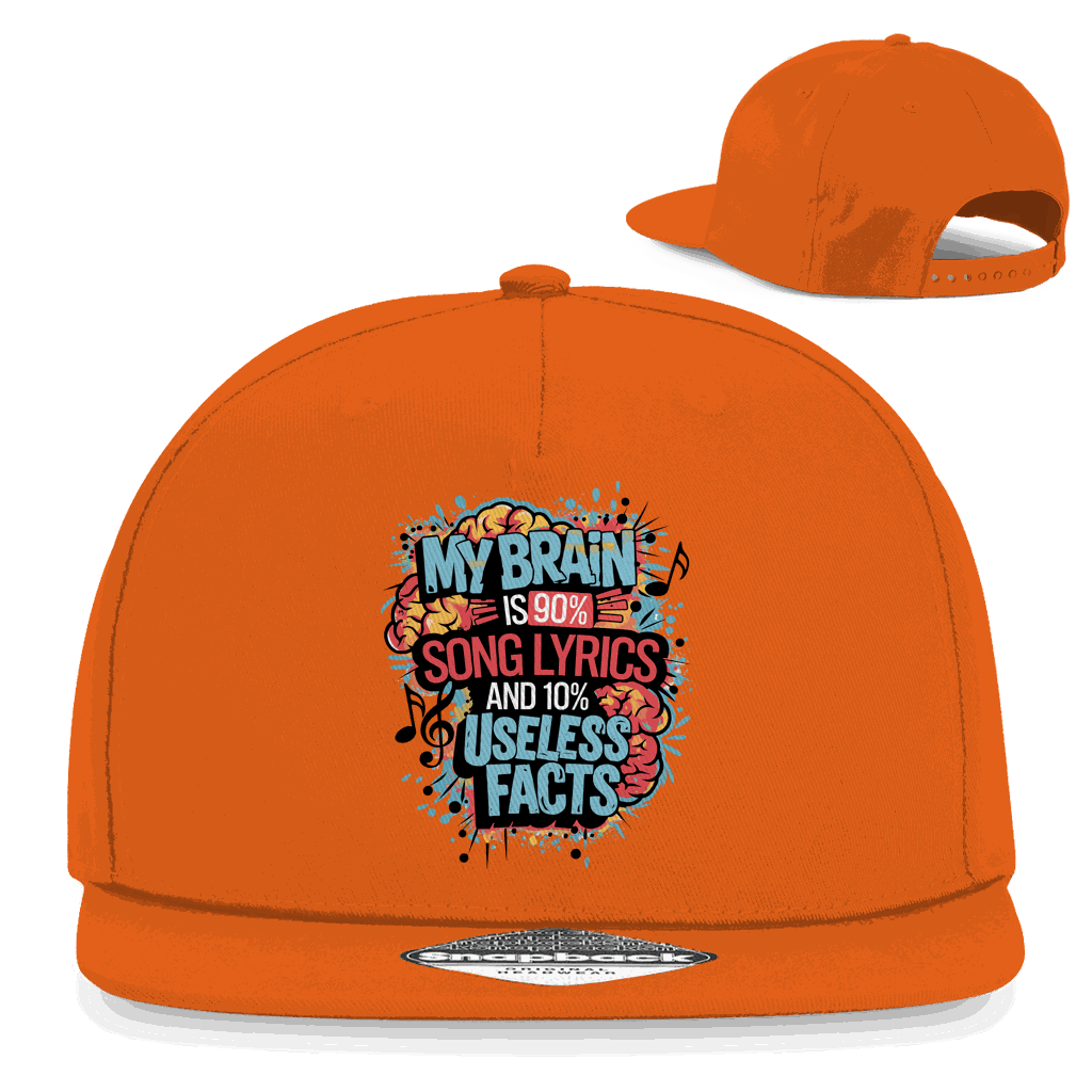 Snapback Rapper Cap - My Brain is 90% Song Lyrics | Division420®