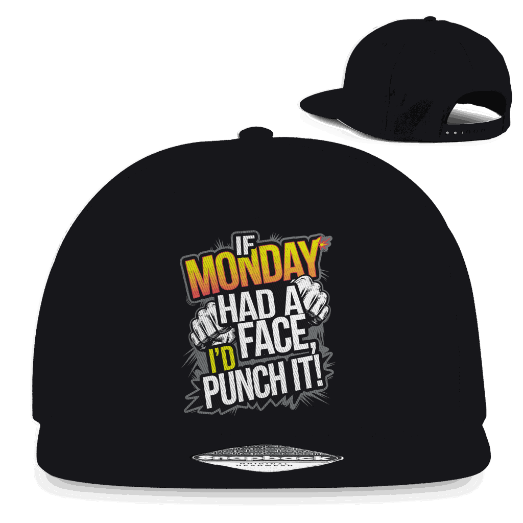 Division420 Snapback Cap Monday aus Baumwoll-Twill mit flachem Schirm und Retro-Snapbackverschluss