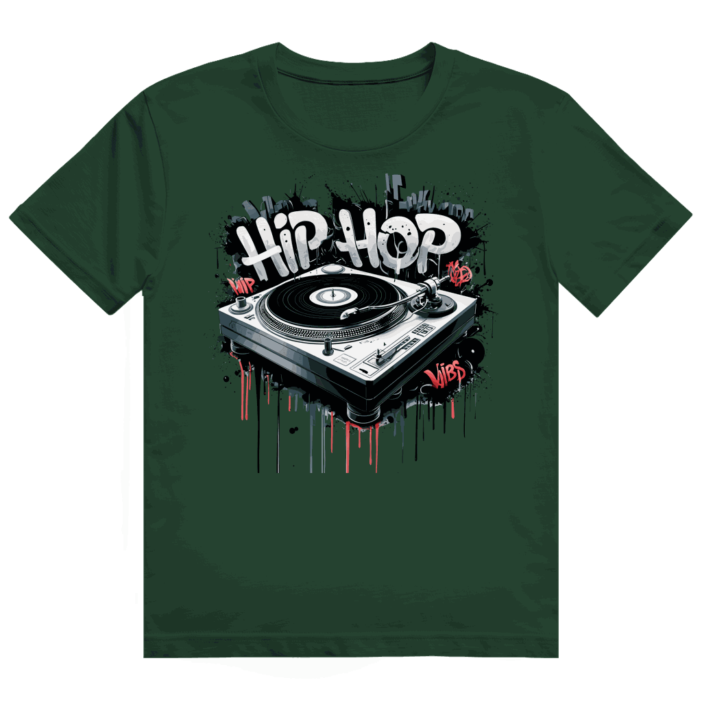 Heavy Cotton T-Shirt - Hip Hop Turntable | Division420®