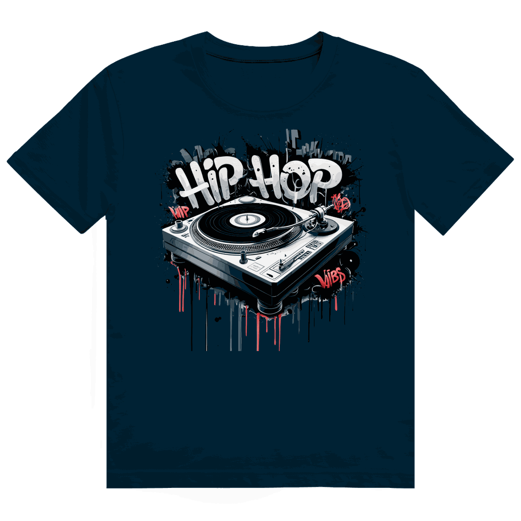 Heavy Cotton T-Shirt - Hip Hop Turntable | Division420®