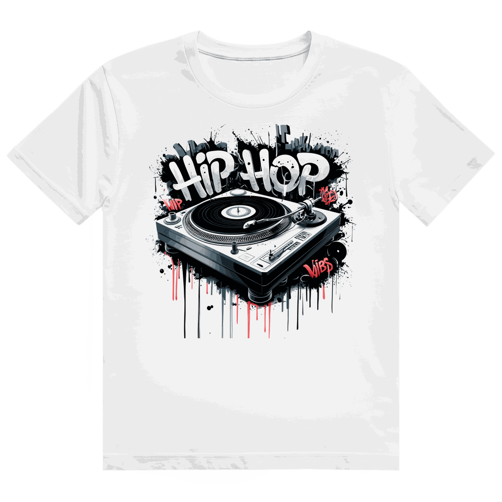 Heavy Cotton T-Shirt - Hip Hop Turntable | Division420®