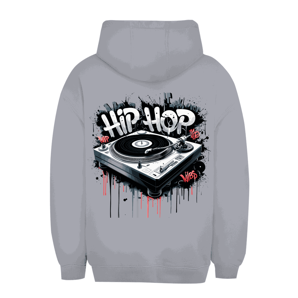 Unisex Oversize Hoodie - Hip Hop Turntable | Division420®