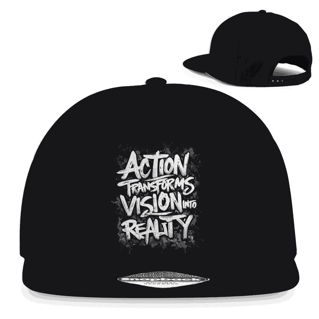 Division420 Snapback Rapper Cap aus Baumwoll-Twill mit flachem Schirm und Retro-Snapbackverschluss