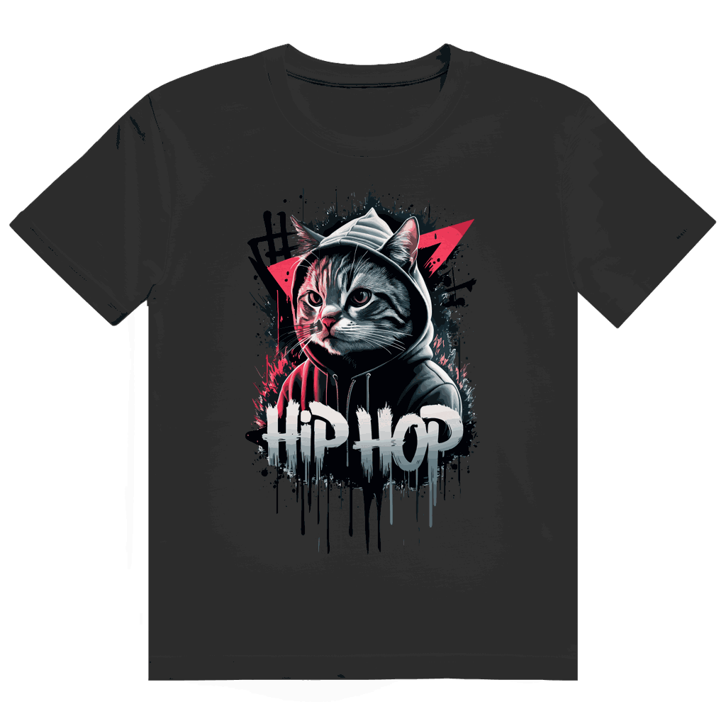 Größentabelle für Heavy Cotton T-Shirt von Division420 mit Hip Hop Cat Motiv