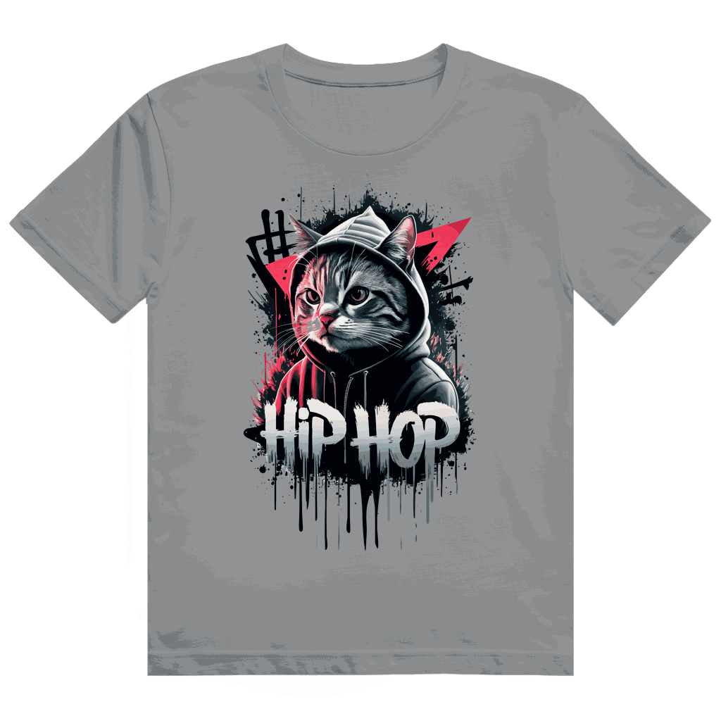 Heavy Cotton T-Shirt - Hip Hop Cat | Division420®