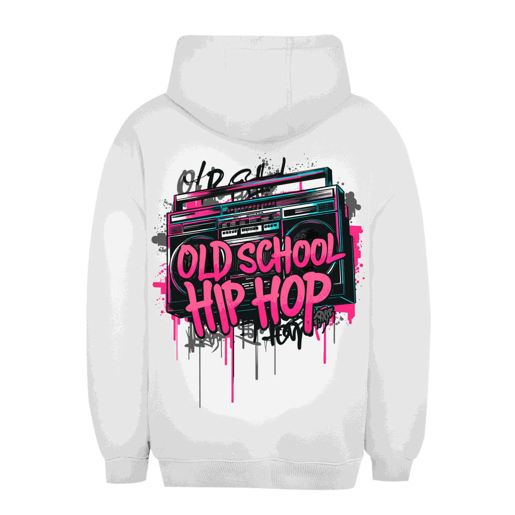 Unisex Oversize Hoodie im Oldschool Hip Hop Stil von Division420 mit Kapuze und Kängurutasche