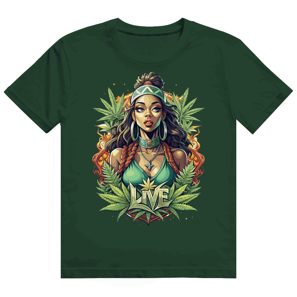 Heavy Cotton T-Shirt - Live Weed Art | Division420®