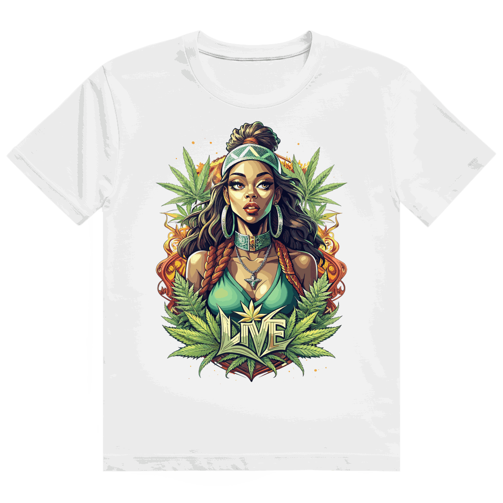 Heavy Cotton T-Shirt - Live Weed Art | Division420®