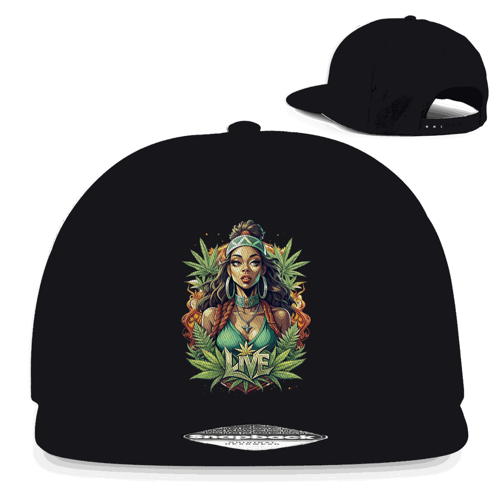 Snapback Rapper Cap - Live Weed Art | Division420®