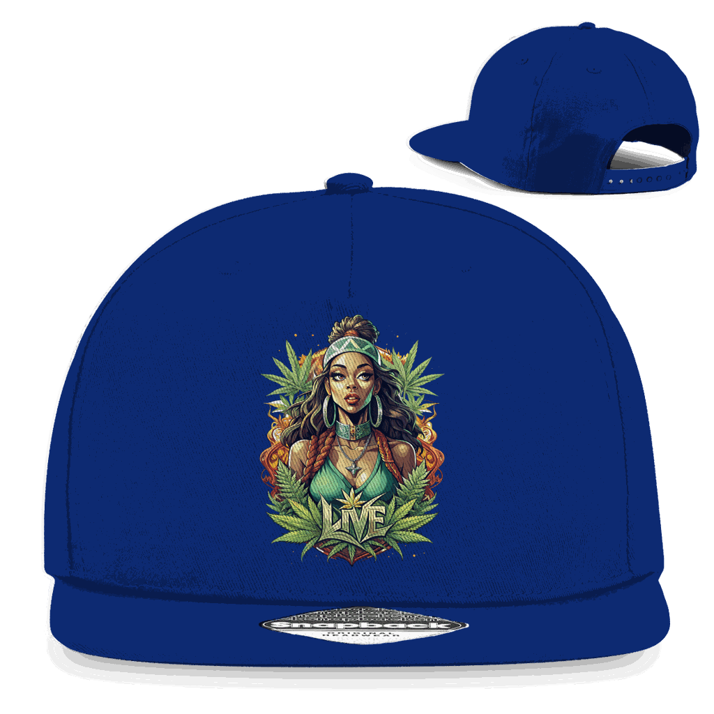 Snapback Rapper Cap - Live Weed Art | Division420®