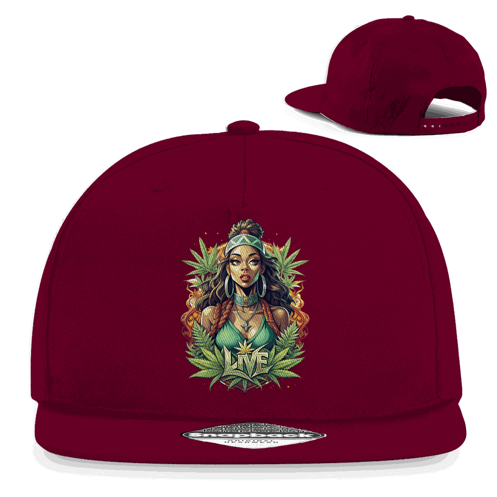 Snapback Rapper Cap - Live Weed Art | Division420®