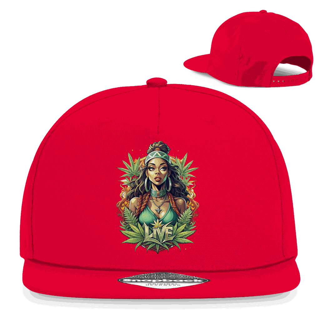 Snapback Rapper Cap - Live Weed Art | Division420®