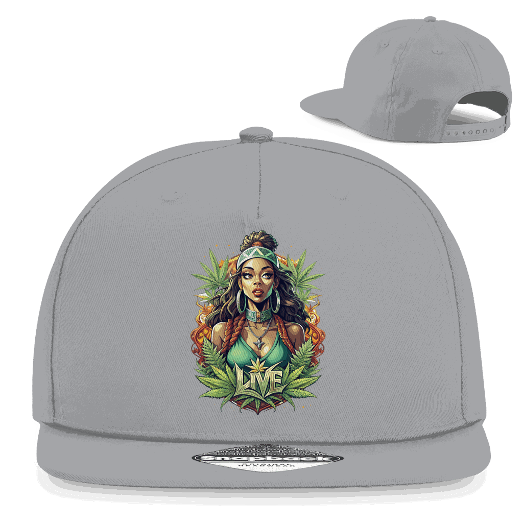 Snapback Rapper Cap - Live Weed Art | Division420®