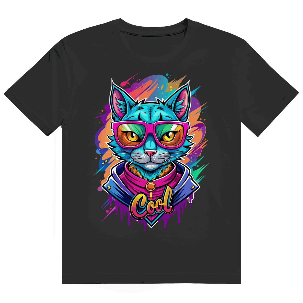 Größentabelle für das Heavy Cotton T-Shirt von Division420 mit Cat Cool Design
