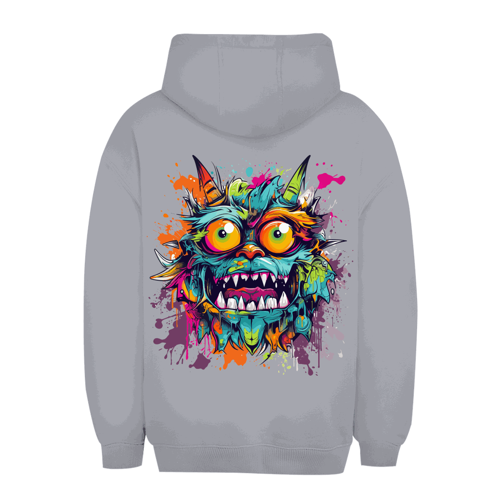 Unisex Oversize Hoodie Psycho von Division420 in urbanem Stil mit Kapuze und Kängurutasche