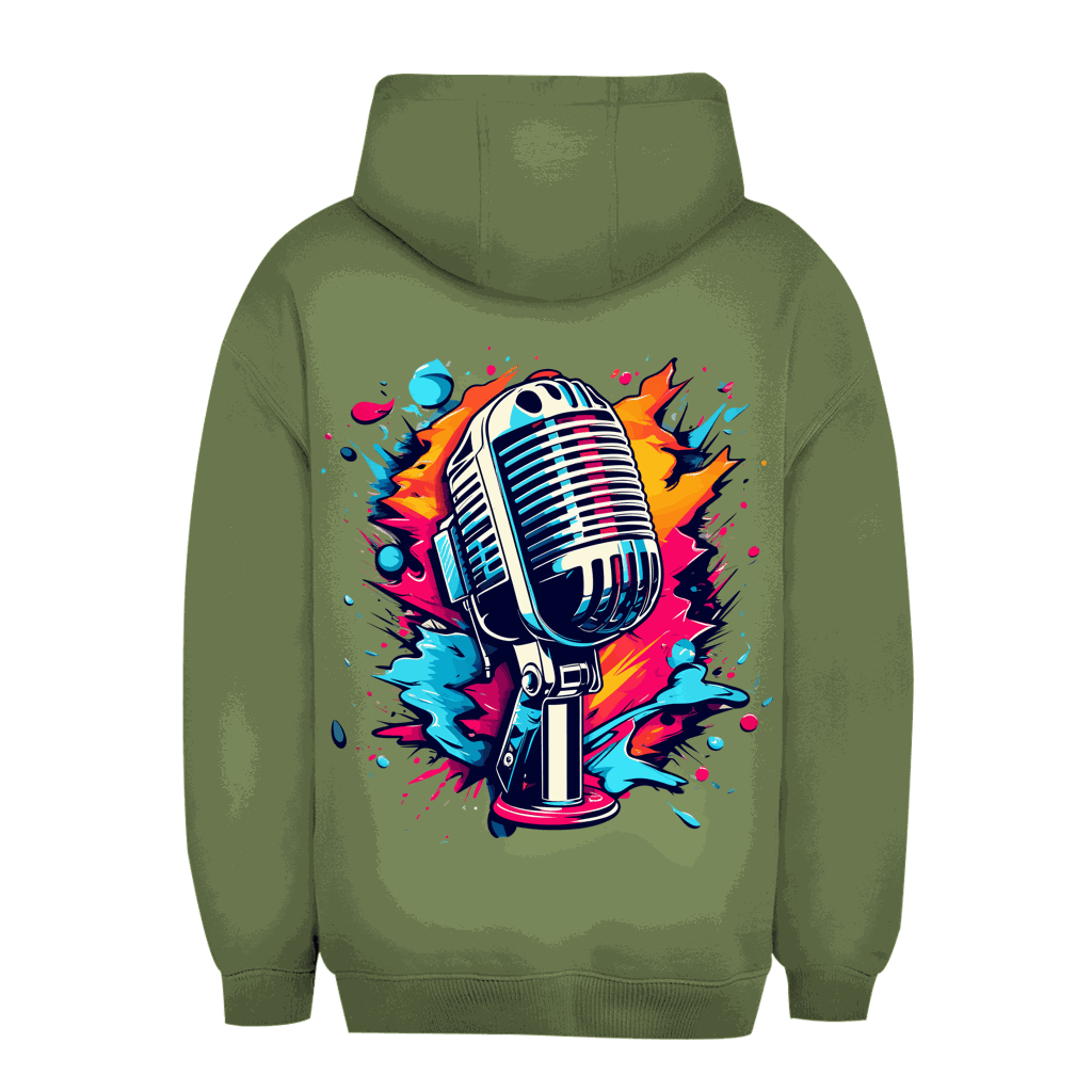 Unisex Oversize Hoodie - Mic Art Print | Division420®