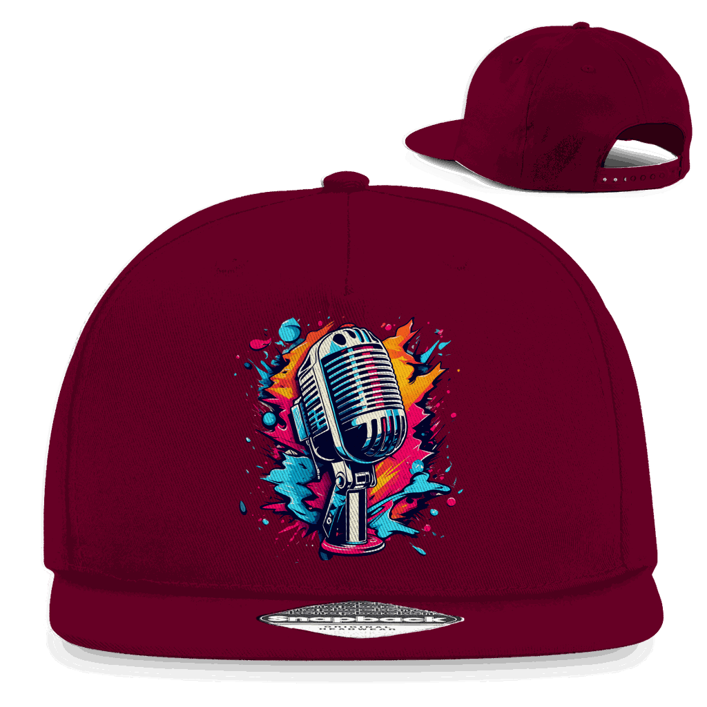 Snapback Rapper Cap - Mic Art Print | Division420®