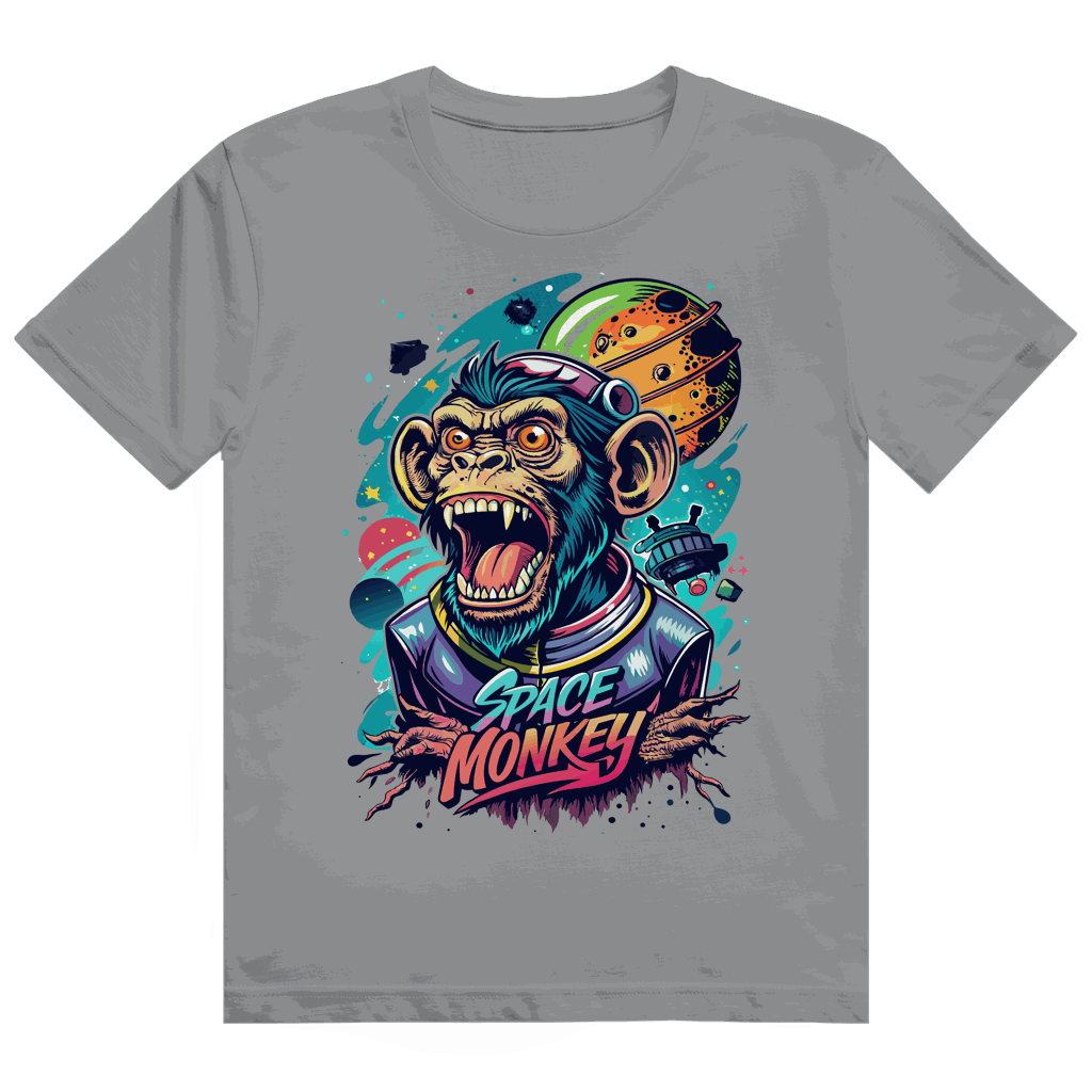 Division420 Heavy Cotton T-Shirt Space Monkey mit modernem Tubular Fit und nachhaltiger Baumwolle