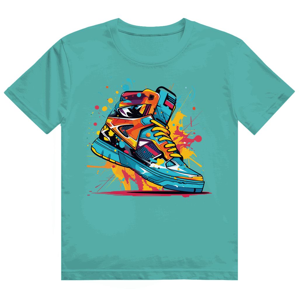 Heavy Cotton T-Shirt - Sneaker Art Print | Division420®