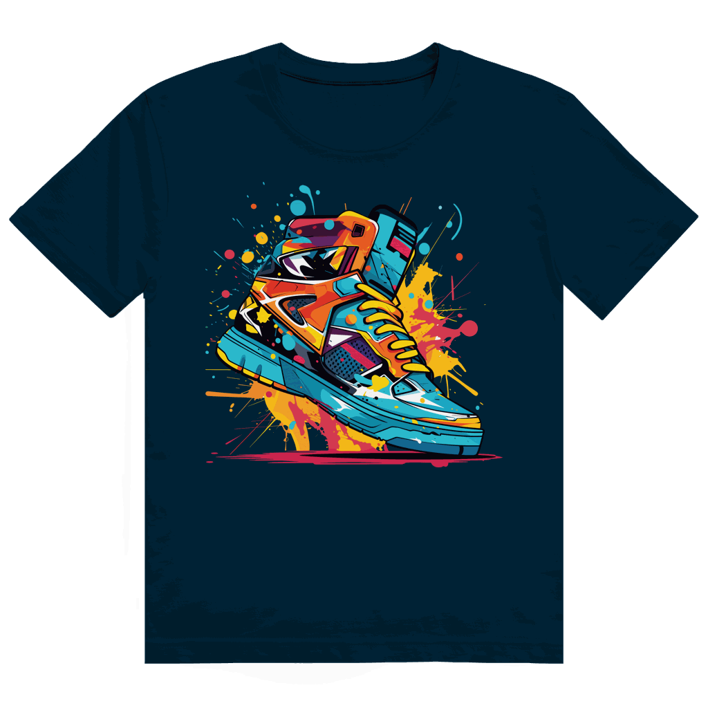 Heavy Cotton T-Shirt - Sneaker Art Print | Division420®