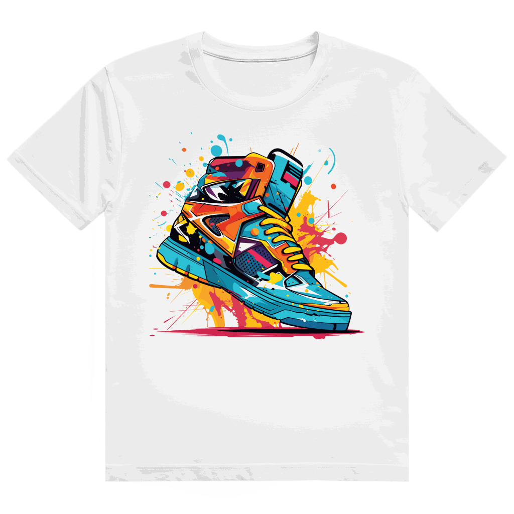 Division420 Heavy Cotton T-Shirt mit Sneaker Art Print und nachhaltiger Produktion