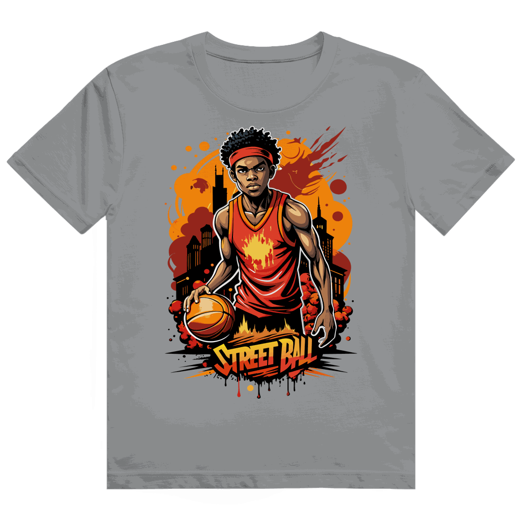 Division420 Heavy Cotton T-Shirt Street Ball mit hochwertiger Baumwolle und modernem Tubular Fit
