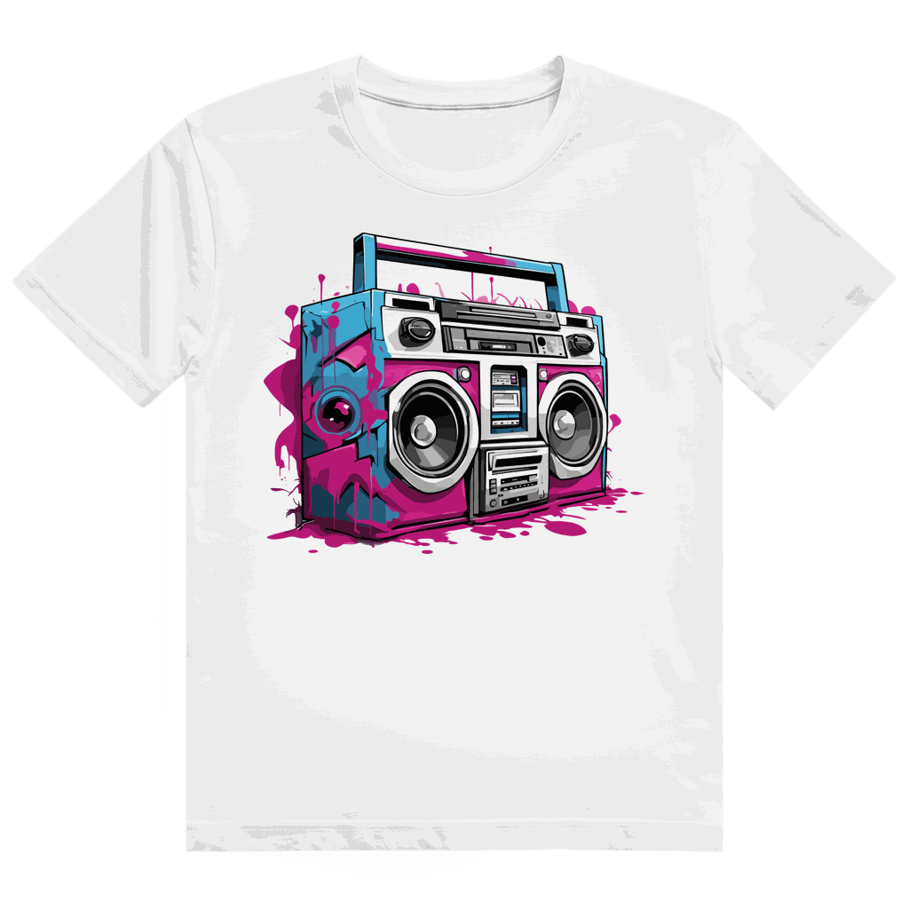 Division420 Heavy Cotton T-Shirt Boombox in Weiß mit modernem Tubular Fit und nachhaltiger Baumwolle