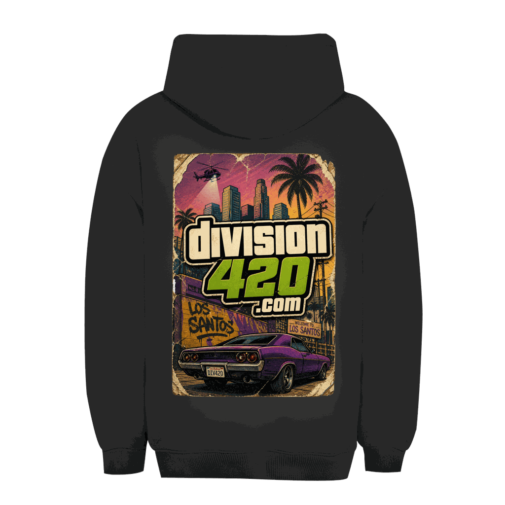 Unisex Oversize Hoodie von Division420 mit lässigem Streetstyle in Los Santos Design