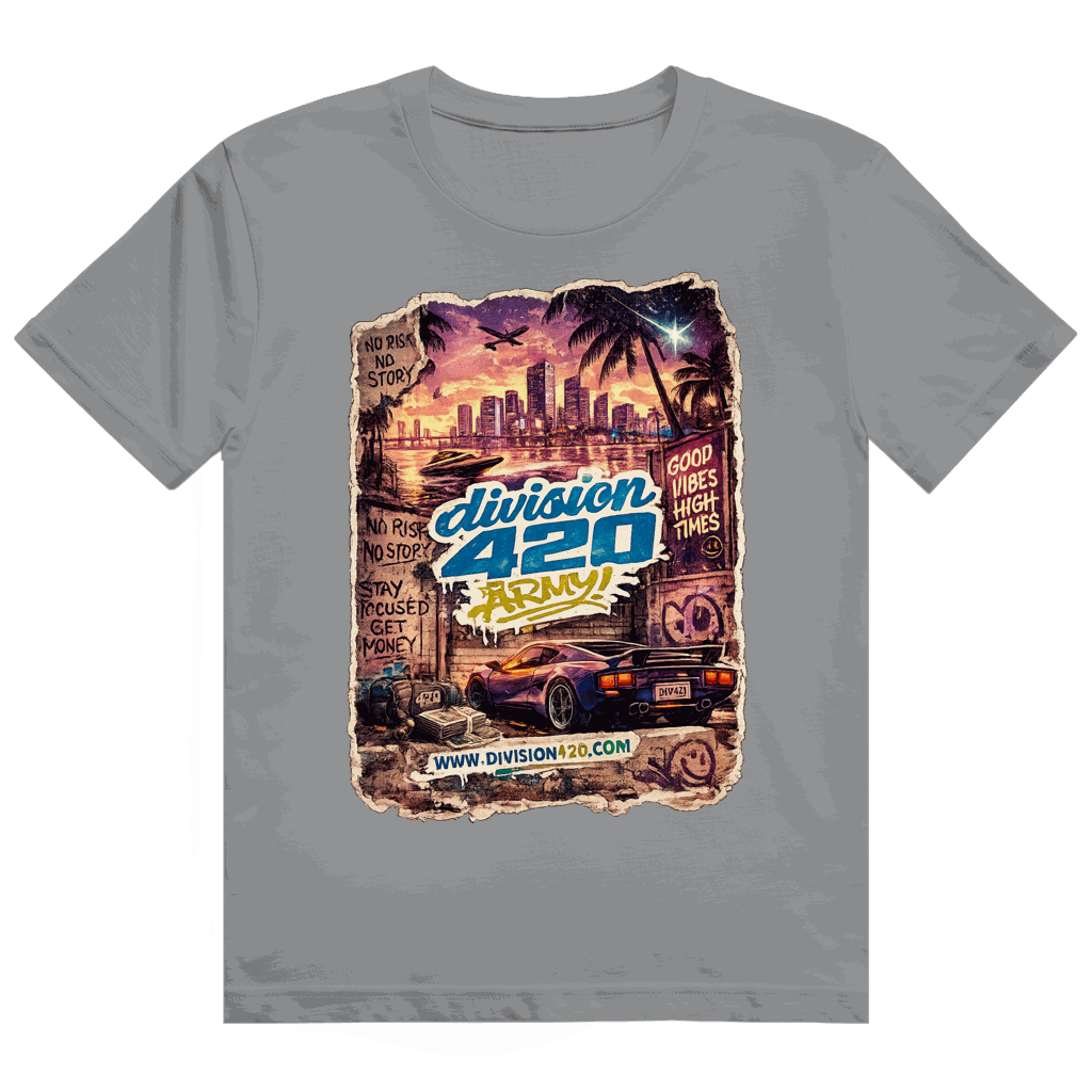 Division420 Heavy Cotton T-Shirt I Love GTA in hochwertiger Baumwolle mit modernem Tubular Fit und nachhaltiger Produktion