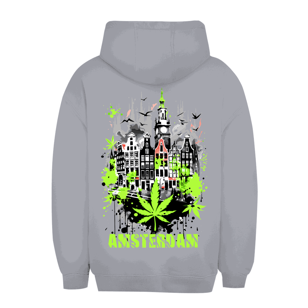Unisex Oversize Hoodie Amsterdam von Division420 in urbanem Style mit Kapuze und Kängurutasche