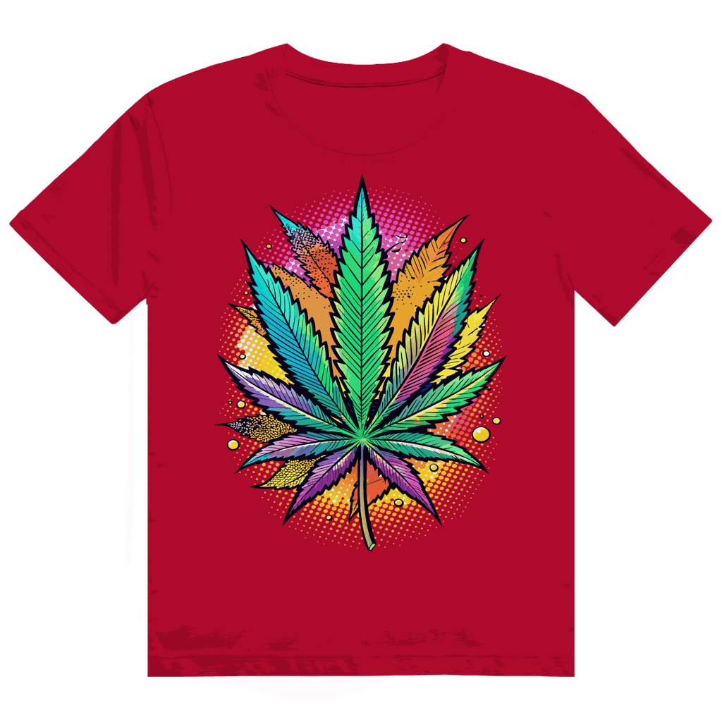 Heavy Cotton T-Shirt - Art Print Weed Leaf | Division420®