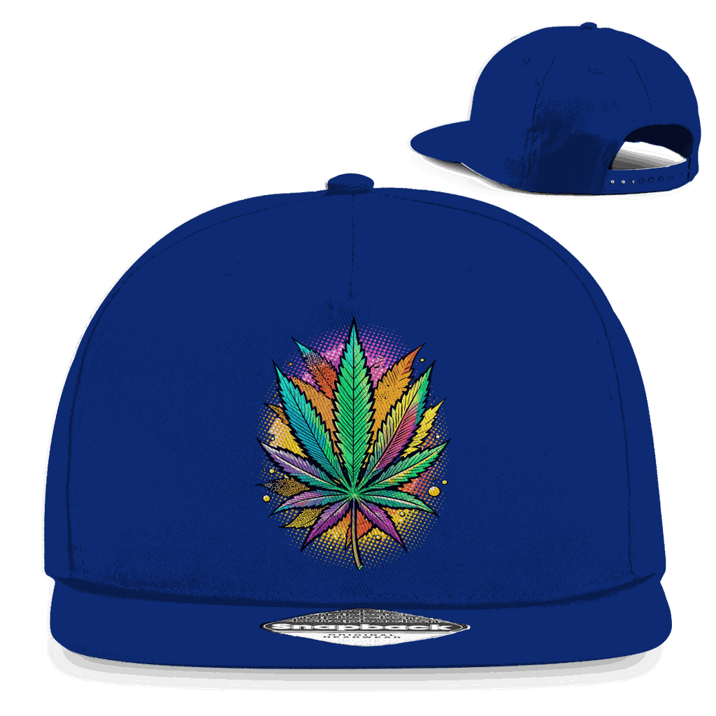 Snapback Rapper Cap - Art Print Weed Leaf | Division420®