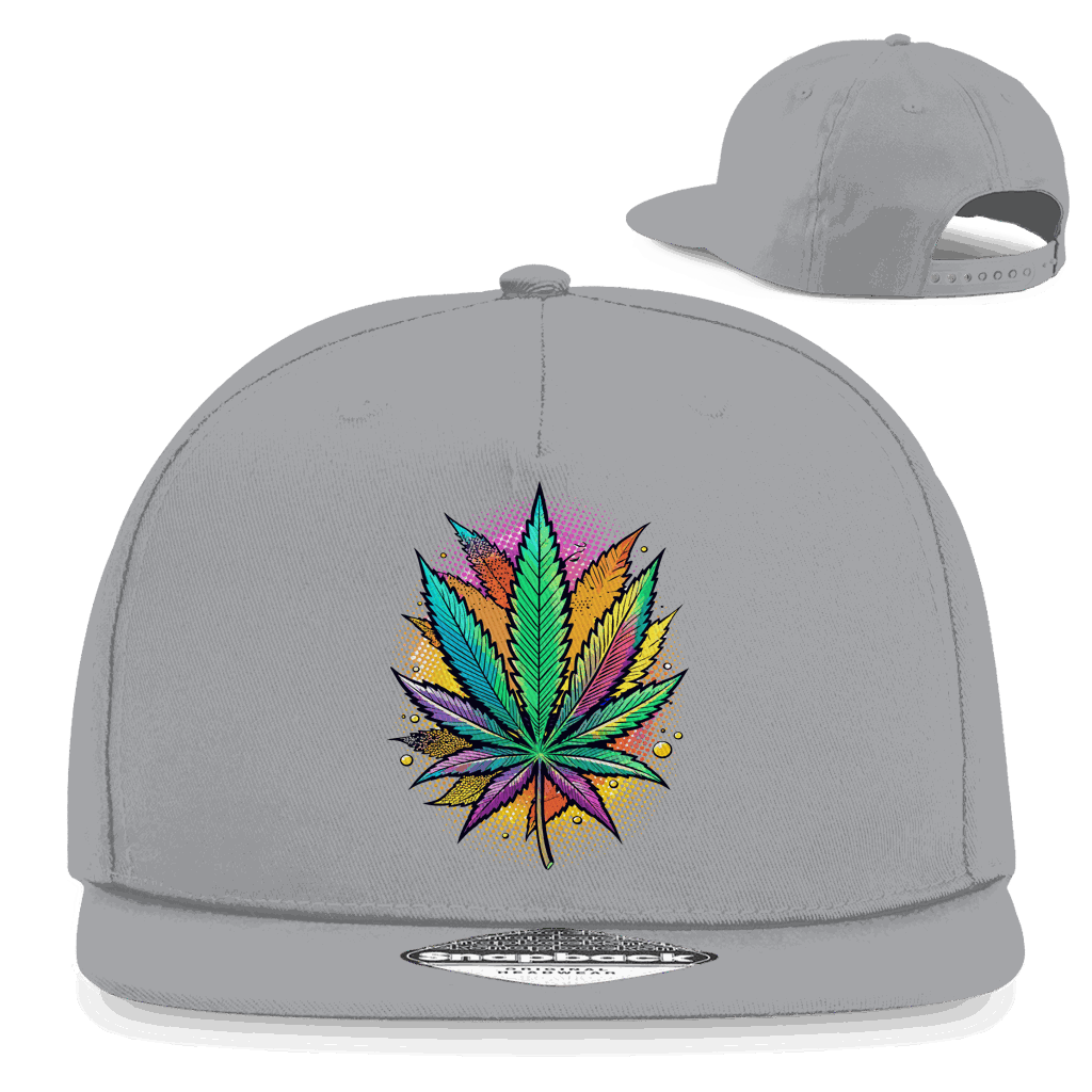 Snapback Rapper Cap - Art Print Weed Leaf | Division420®