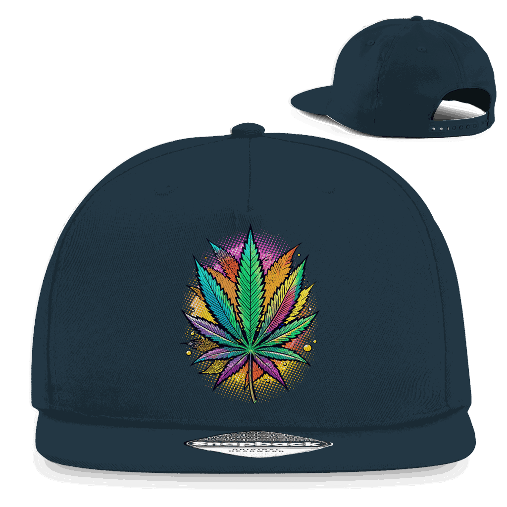 Snapback Rapper Cap - Art Print Weed Leaf | Division420®