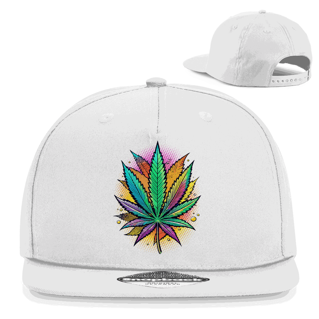 Snapback Rapper Cap - Art Print Weed Leaf | Division420®