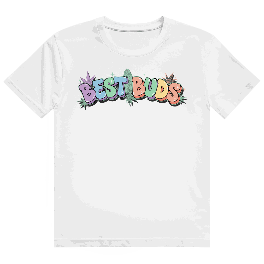 Division420 Heavy Cotton T-Shirt Best Buds in modernem Streetstyle aus nachhaltiger, ringgesponnener Baumwolle
