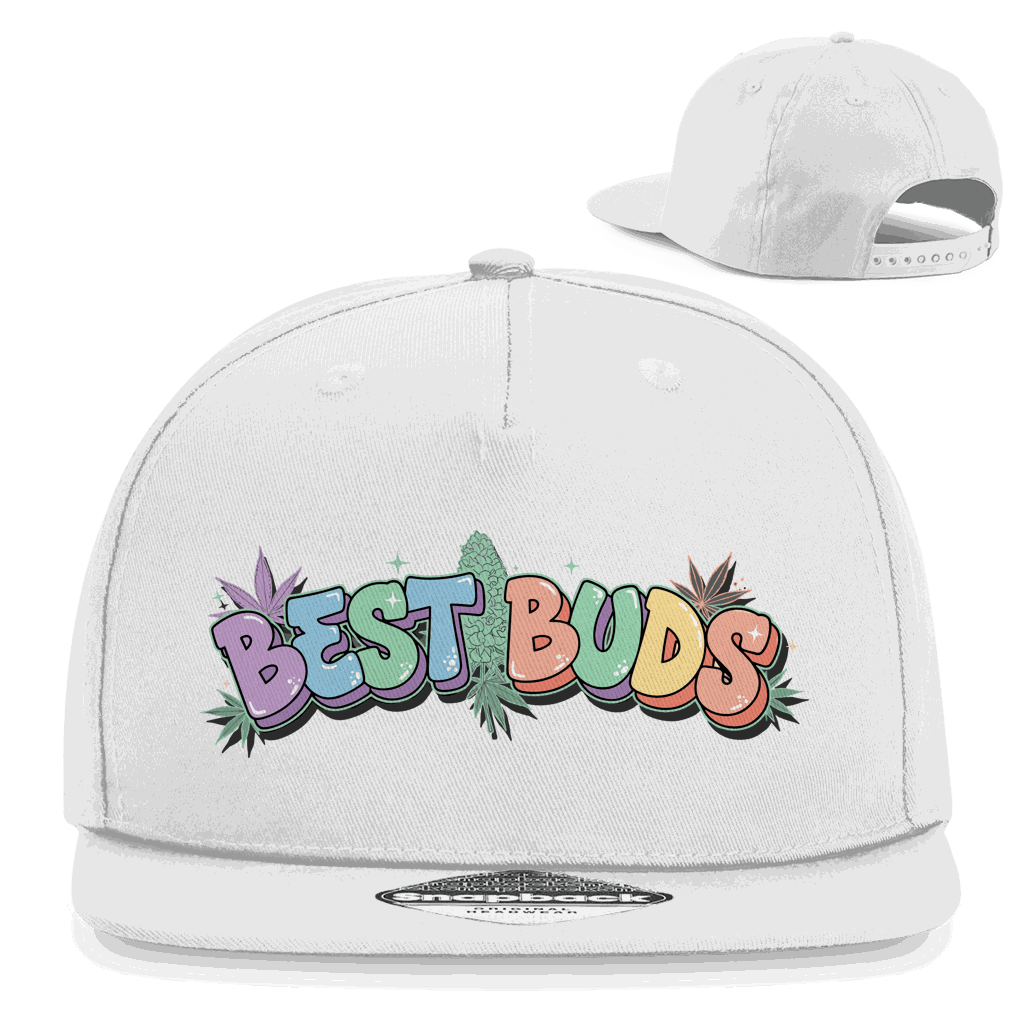 Division420 Snapback Cap Best Buds mit 5-Panel Design und flachem Schirm in Baumwoll-Twill
