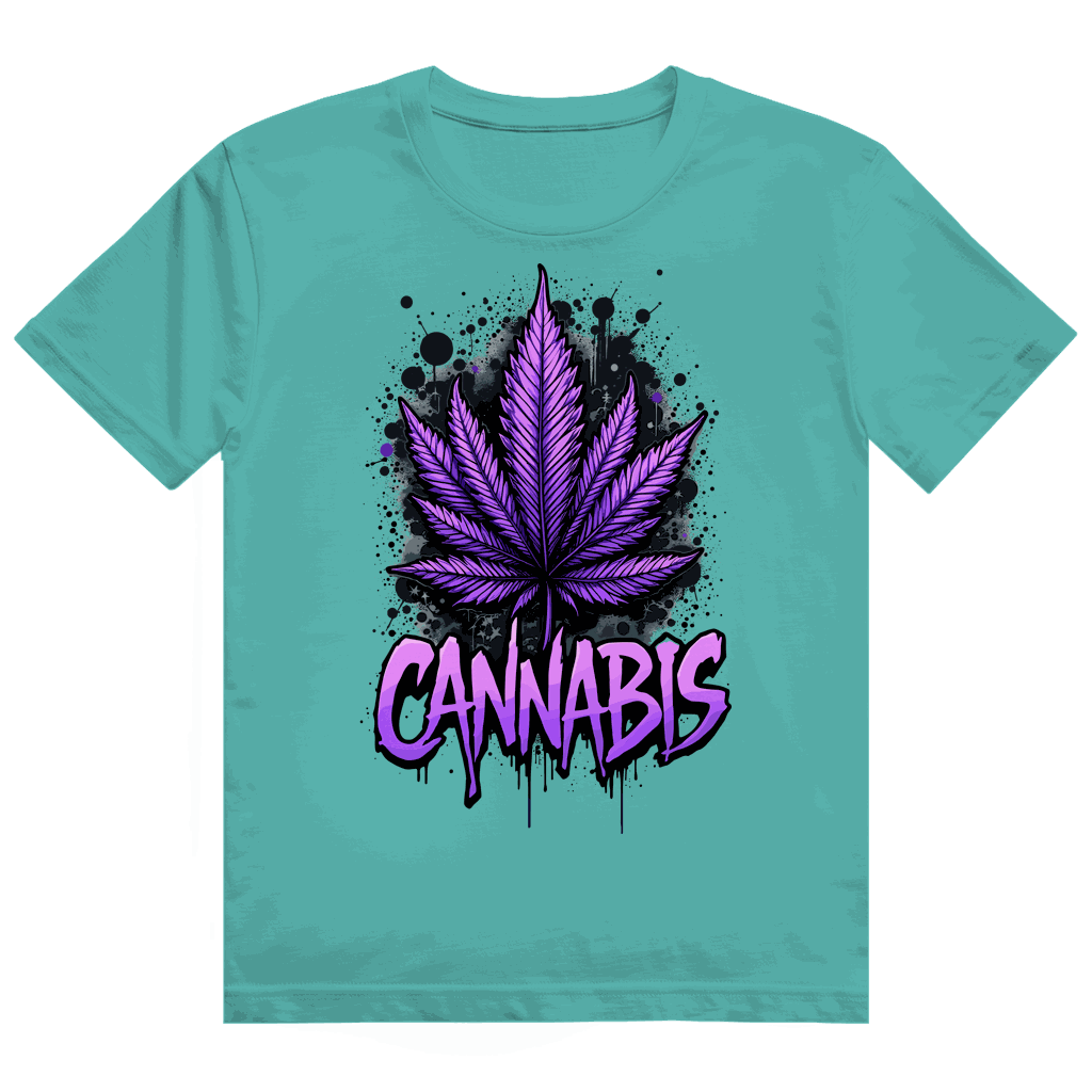 Heavy Cotton T-Shirt - Cannabis Leaf Art Print | Division420®