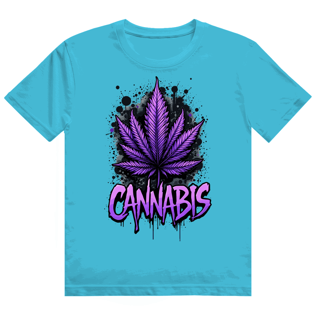 Heavy Cotton T-Shirt - Cannabis Leaf Art Print | Division420®