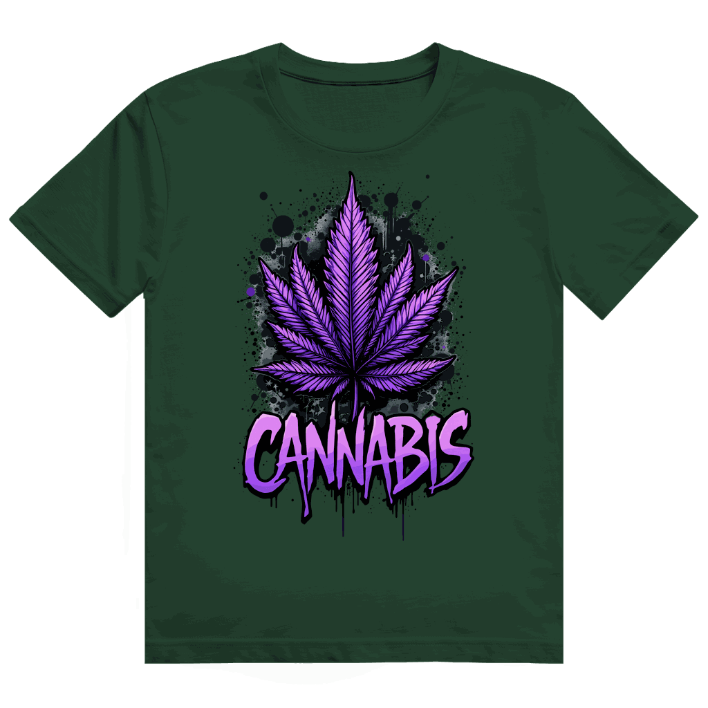 Heavy Cotton T-Shirt - Cannabis Leaf Art Print | Division420®