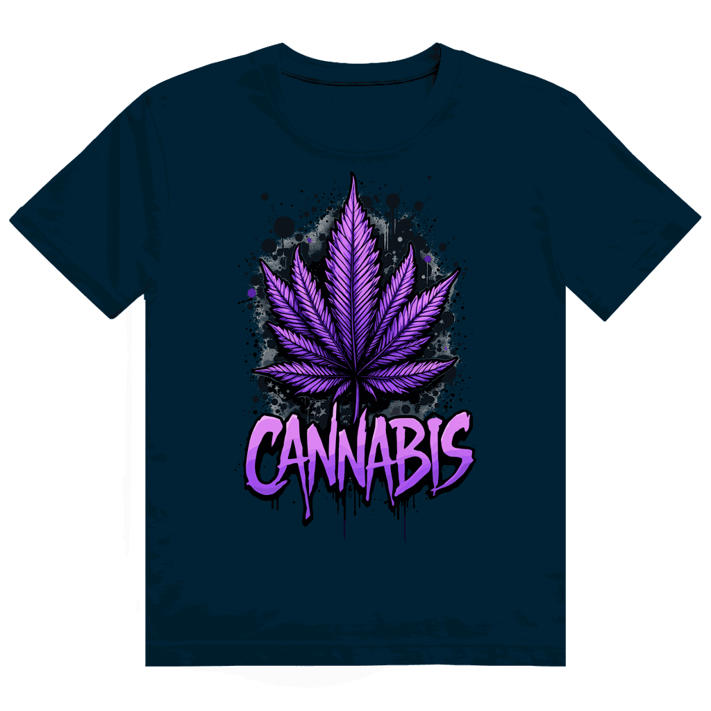 Heavy Cotton T-Shirt - Cannabis Leaf Art Print | Division420®