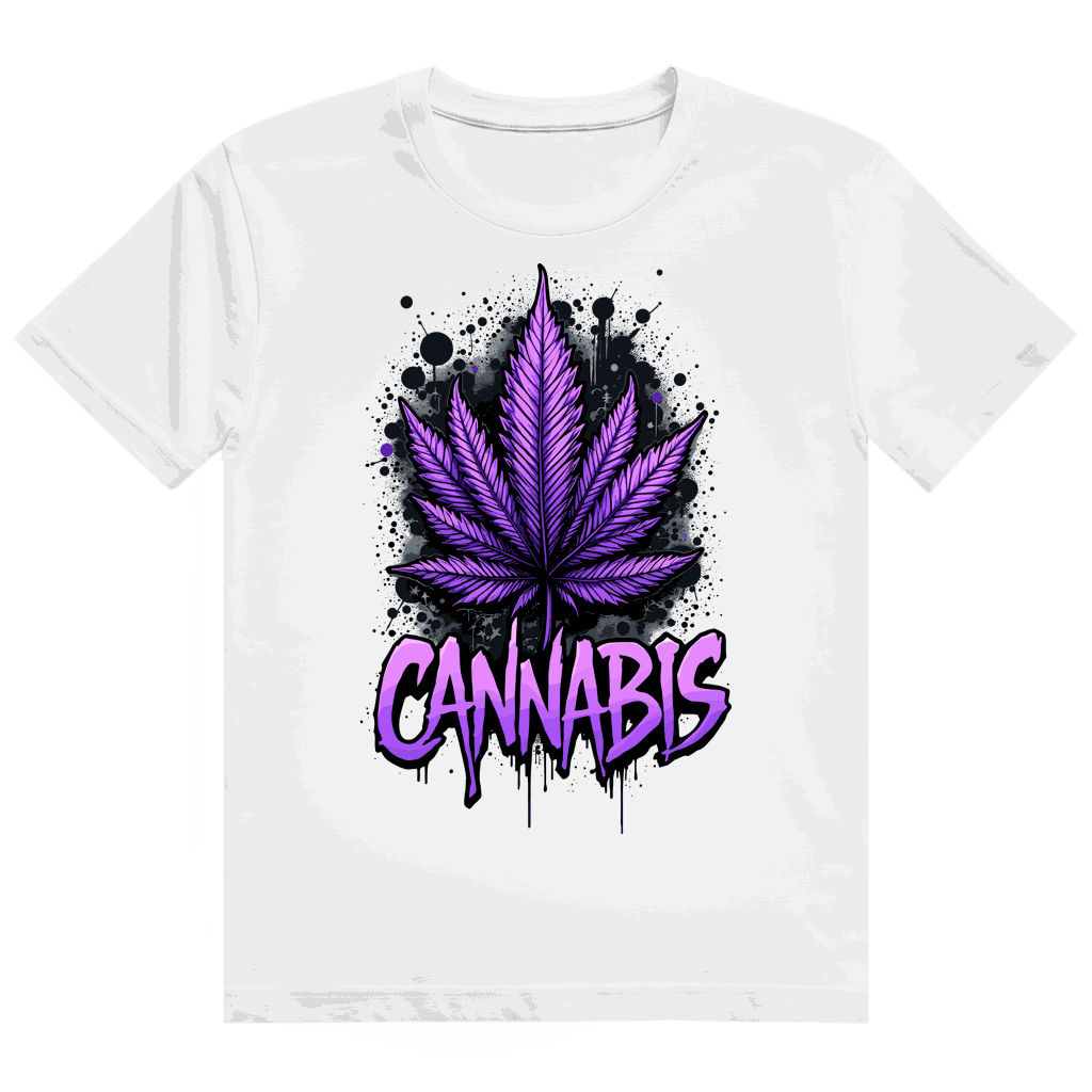 Heavy Cotton T-Shirt - Cannabis Leaf Art Print | Division420®