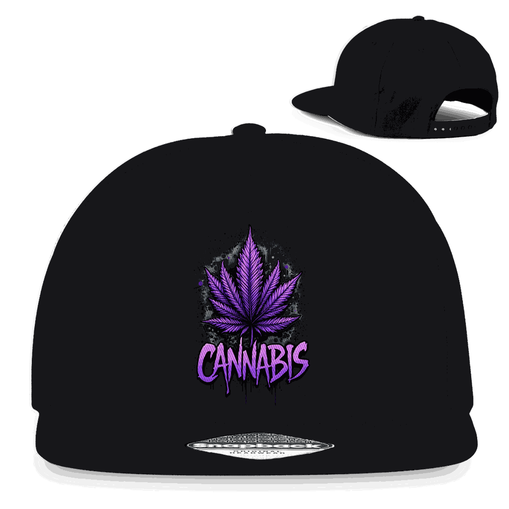 Snapback Rapper Cap - Cannabis Leaf Art Print | Division420®