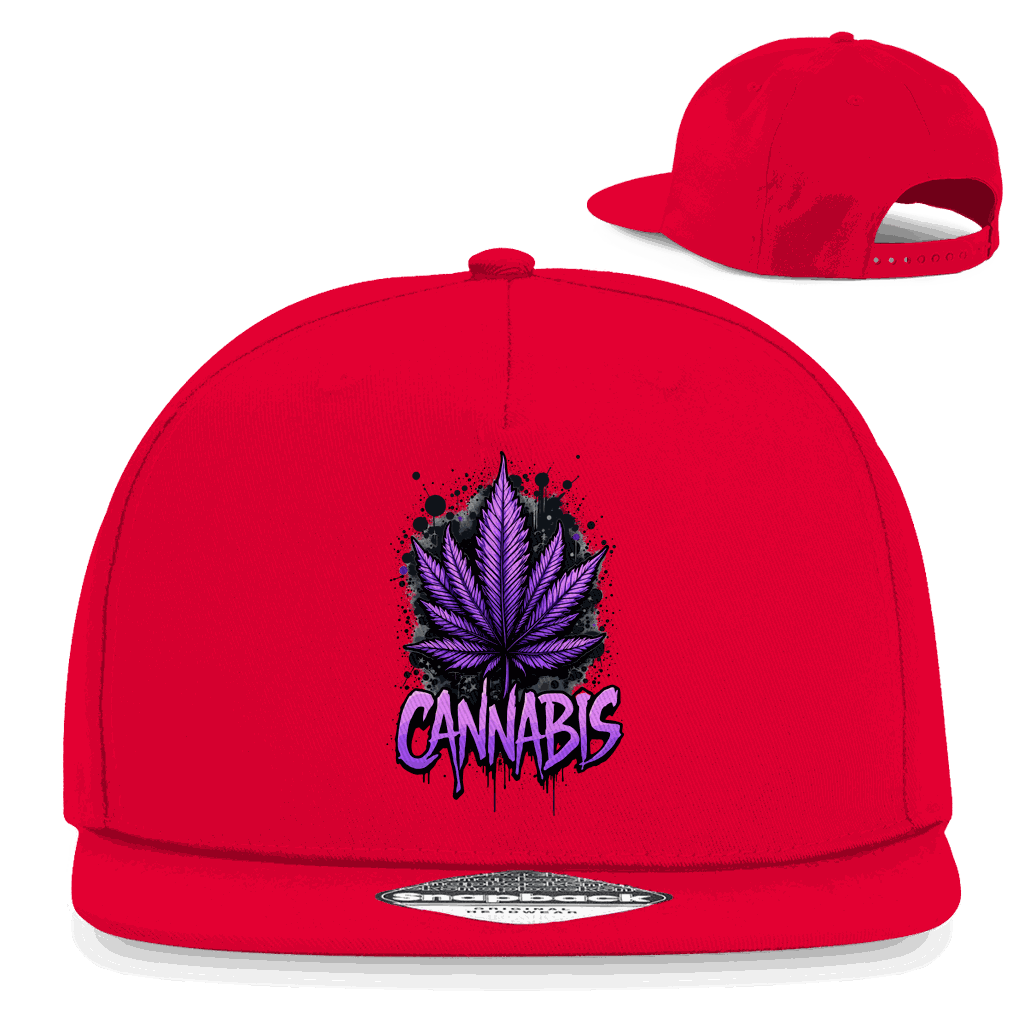 Snapback Rapper Cap - Cannabis Leaf Art Print | Division420®