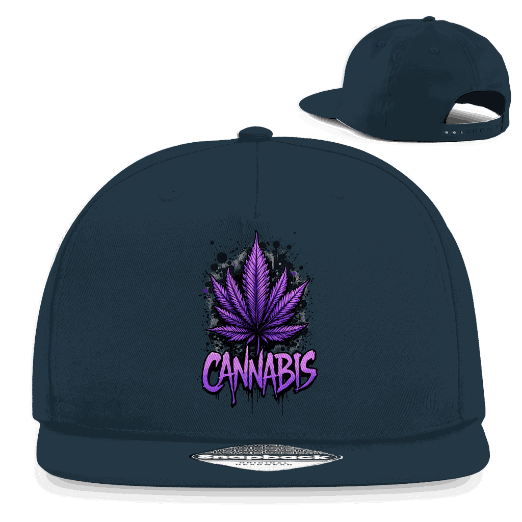 Snapback Rapper Cap - Cannabis Leaf Art Print | Division420®