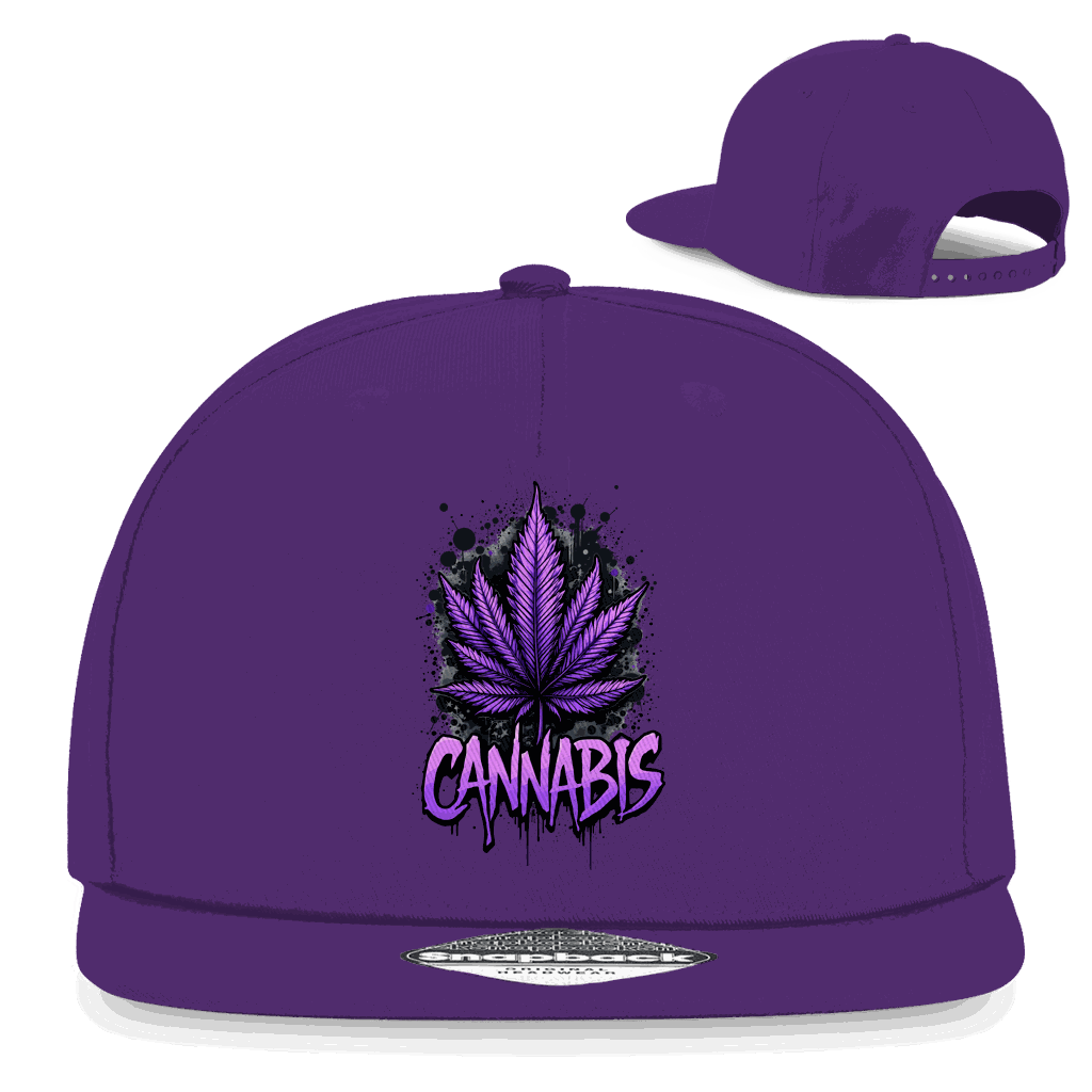 Snapback Rapper Cap - Cannabis Leaf Art Print | Division420®