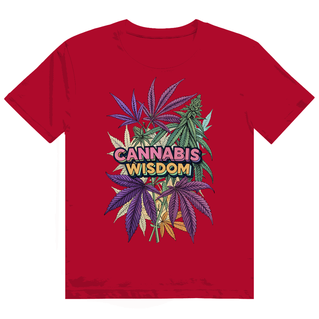 Division420 Heavy Cotton T-Shirt mit Cannabis Wisdom Motiv, nachhaltige Baumwolle, bequemer Tubular Fit