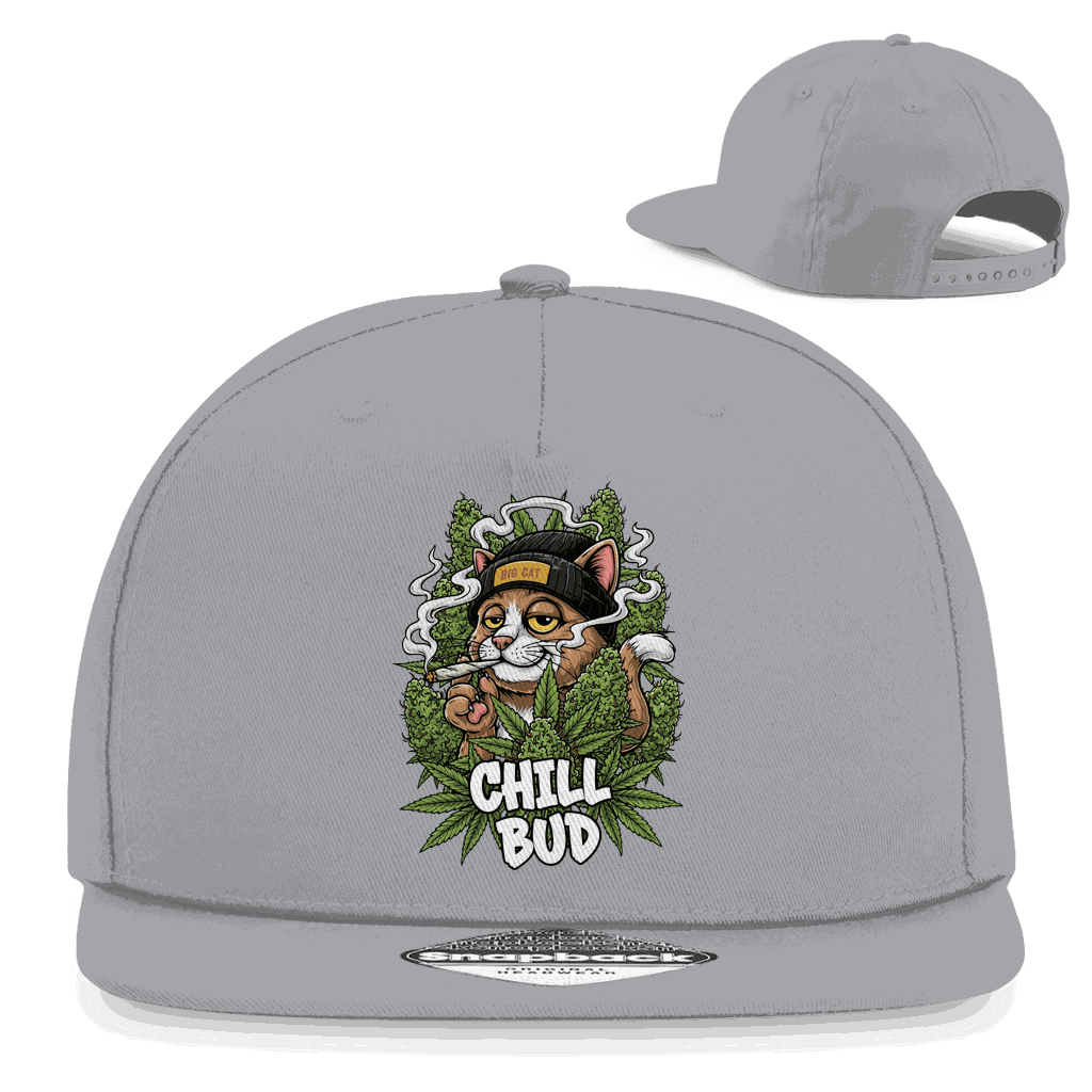 Division420 Snapback Cap Chill Bud aus Baumwoll-Twill mit flachem Schirm und Retro-Snapbackverschluss