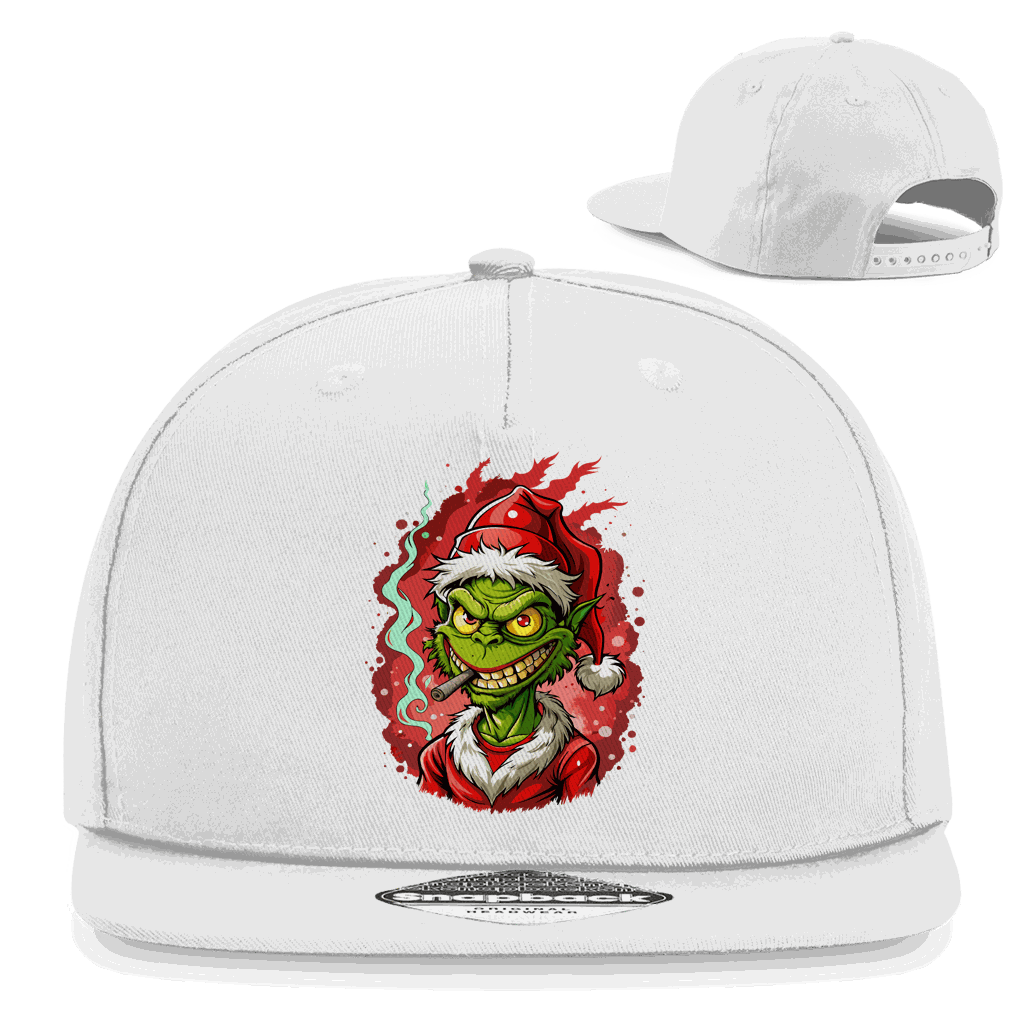 Division420 Snapback Cap Christmas Grinch flaches Schirm 5-Panel Baumwoll-Twill Streetwear Style